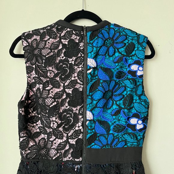 Self-Portrait Nina Pleated Dress in multi color Size 8 - Picture 10 of 15